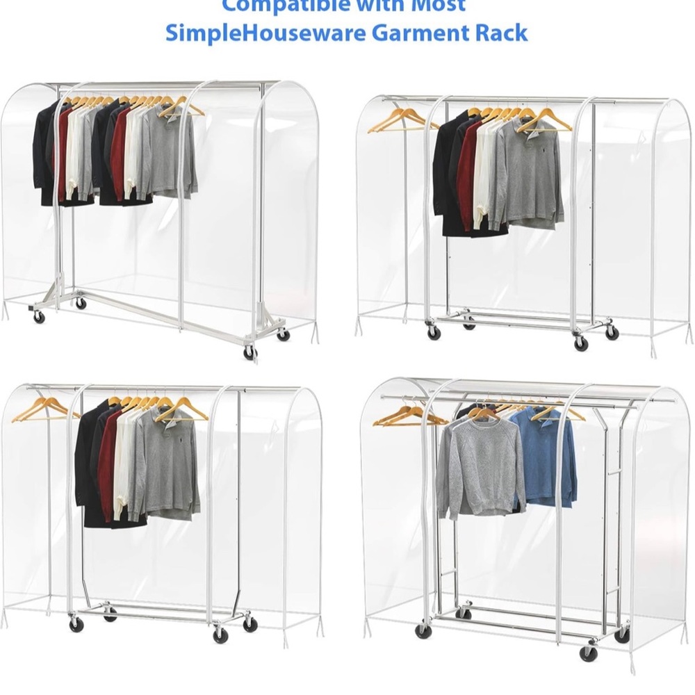 Clear Garment Bag with Wheels - Picture 3 of 8
